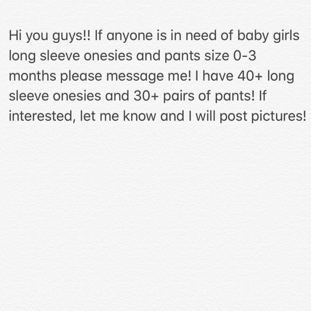 Baby girl long sleeves!